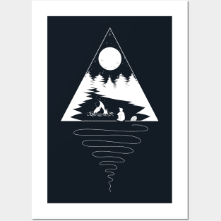 Camping night Posters and Art